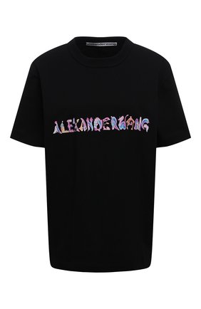 Женская хлопковая футболка ALEXANDER WANG черного цвета по цене 17350 руб., арт. UCC1211015 | Фото 1 Женская хлопковая футболка ALEXANDER WANG черного цвета, арт. UCC1211015 | Фото 1