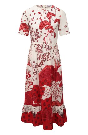 Женское шелковое платье REDVALENTINO красного цвета по цене 83450 руб., арт. VR3VA7M5/5M0 | Фото 1 Женское шелковое платье REDVALENTINO красного цвета, арт. VR3VA7M5/5M0 | Фото 1