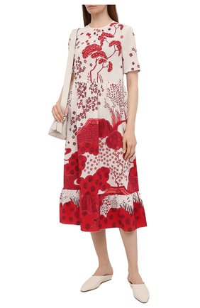Женское шелковое платье REDVALENTINO красного цвета по цене 83450 руб., арт. VR3VA7M5/5M0 | Фото 2 Женское шелковое платье REDVALENTINO красного цвета, арт. VR3VA7M5/5M0 | Фото 2