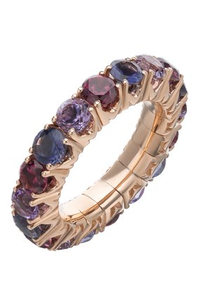 Женские кольцо tennis MATTIOLI бесцветного цвета, арт. MAN87007A | Фото 1 (Материал сплава: Розовое золото; Драгоценные камни: Другие)