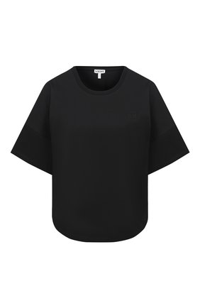 Женская хлопковая футболка LOEWE черного цвета по цене 29950 руб., арт. S359341XA4 | Фото 1 Женская хлопковая футболка LOEWE черного цвета, арт. S359341XA4 | Фото 1
