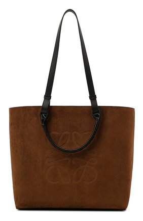 Женский сумка-тоут anagram LOEWE коричневого цвета по цене 245000 руб., арт. A657T23X06 | Фото 6 Женский сумка-тоут anagram LOEWE коричневого цвета, арт. A657T23X06 | Фото 6 (Сумки-технические: Сумки-шопперы; Размер: medium; Материал: Натуральная кожа, Натуральная замша)