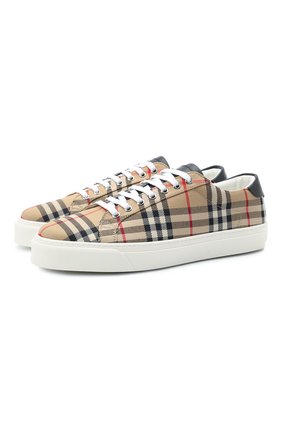 Мужские текстильные кеды BURBERRY бежевого цвета по цене 52100 руб., арт. 8038185 | Фото 1 Мужские текстильные кеды BURBERRY бежевого цвета, арт. 8038185 | Фото 1