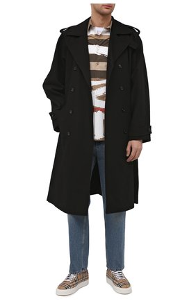 Мужские текстильные кеды BURBERRY бежевого цвета по цене 52100 руб., арт. 8038185 | Фото 2 Мужские текстильные кеды BURBERRY бежевого цвета, арт. 8038185 | Фото 2