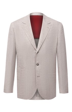 Мужской пиджак изо льна и шерсти BRUNELLO CUCINELLI бежевого цвета по цене 208000 руб., арт. MW4407LND | Фото 1 Мужской пиджак изо льна и шерсти BRUNELLO CUCINELLI бежевого цвета, арт. MW4407LND | Фото 1