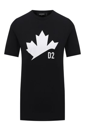 Женская хлопковая футболка DSQUARED2 черного цвета по цене 19800 руб., арт. S75GD0166/S21600 | Фото 1 Женская хлопковая футболка DSQUARED2 черного цвета, арт. S75GD0166/S21600 | Фото 1