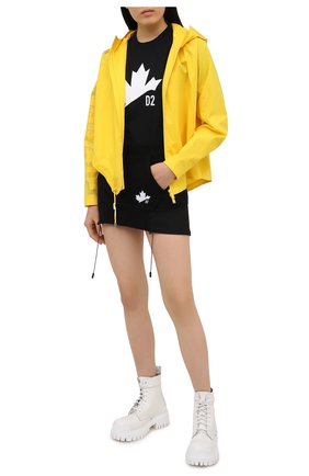 Женская хлопковая футболка DSQUARED2 черного цвета по цене 19800 руб., арт. S75GD0166/S21600 | Фото 2 Женская хлопковая футболка DSQUARED2 черного цвета, арт. S75GD0166/S21600 | Фото 2