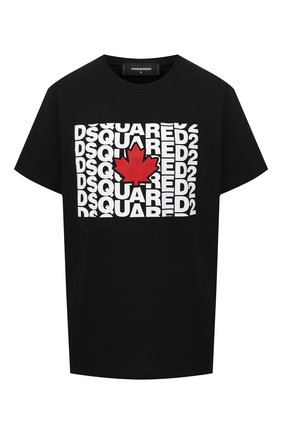 Женская хлопковая футболка DSQUARED2 черного цвета по цене 20650 руб., арт. S75GD0162/S23009 | Фото 1 Женская хлопковая футболка DSQUARED2 черного цвета, арт. S75GD0162/S23009 | Фото 1