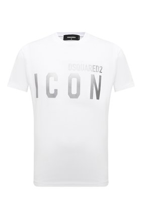 Мужская хлопковая футболка DSQUARED2 белого цвета по цене 20950 руб., арт. S79GC0019/S23009 | Фото 1 Мужская хлопковая футболка DSQUARED2 белого цвета, арт. S79GC0019/S23009 | Фото 1