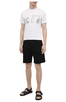 Мужская хлопковая футболка DSQUARED2 белого цвета по цене 20950 руб., арт. S79GC0019/S23009 | Фото 2 Мужская хлопковая футболка DSQUARED2 белого цвета, арт. S79GC0019/S23009 | Фото 2