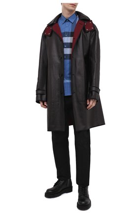 Мужская хлопковая рубашка BURBERRY синего цвета по цене 33800 руб., арт. 8038656 | Фото 2 Мужская хлопковая рубашка BURBERRY синего цвета, арт. 8038656 | Фото 2