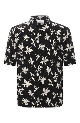 Мужская шелковая рубашка SAINT LAURENT черного цвета по цене 66250 руб., арт. 601070/Y2C16 | Фото 1 Мужская шелковая рубашка SAINT LAURENT черного цвета, арт. 601070/Y2C16 | Фото 1