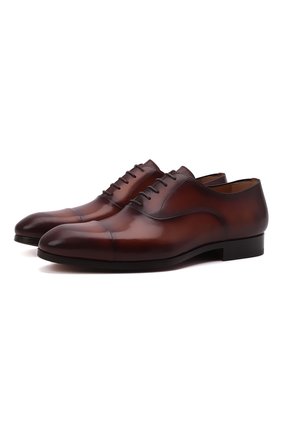 Мужские кожаные оксфорды MAGNANNI коричневого цвета по цене 30950 руб., арт. 23803/WIND | Фото 1 Мужские кожаные оксфорды MAGNANNI коричневого цвета, арт. 23803/WIND | Фото 1
