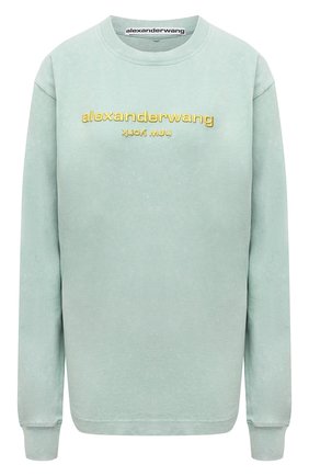 Женская хлопковый лонгслив ALEXANDER WANG голубого цвета по цене 33800 руб., арт. UCC1211031 | Фото 1 Женская хлопковый лонгслив ALEXANDER WANG голубого цвета, арт. UCC1211031 | Фото 1