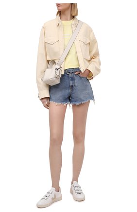 Женская хлопковая футболка ALEXANDER WANG желтого цвета по цене 25700 руб., арт. UCC1211030 | Фото 2 Женская хлопковая футболка ALEXANDER WANG желтого цвета, арт. UCC1211030 | Фото 2