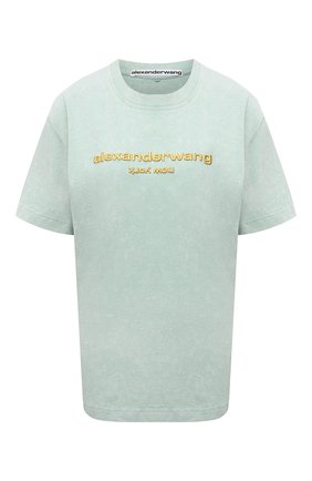Женская хлопковая футболка DENIM X ALEXANDER WANG голубого цвета по цене 20650 руб., арт. UCC1211030 | Фото 1 Женская хлопковая футболка DENIM X ALEXANDER WANG голубого цвета, арт. UCC1211030 | Фото 1