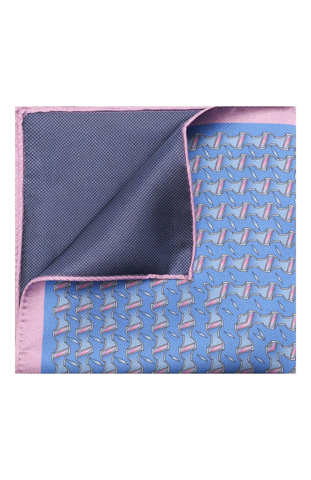 Мужской шелковый платок ZILLI синего цвета, арт. 51615/HANDKERCHIEF | Фото 1