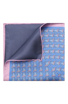 Мужской шелковый платок ZILLI синего цвета по цене 8640 руб., арт. 51615/HANDKERCHIEF | Фото 1 Мужской шелковый платок ZILLI синего цвета, арт. 51615/HANDKERCHIEF | Фото 1