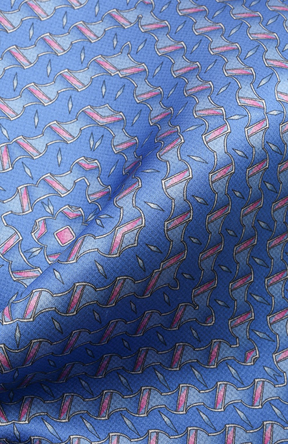 Мужской шелковый платок ZILLI синего цвета по цене 8640 руб., арт. 51615/HANDKERCHIEF | Фото 2 Мужской шелковый платок ZILLI синего цвета, арт. 51615/HANDKERCHIEF | Фото 2