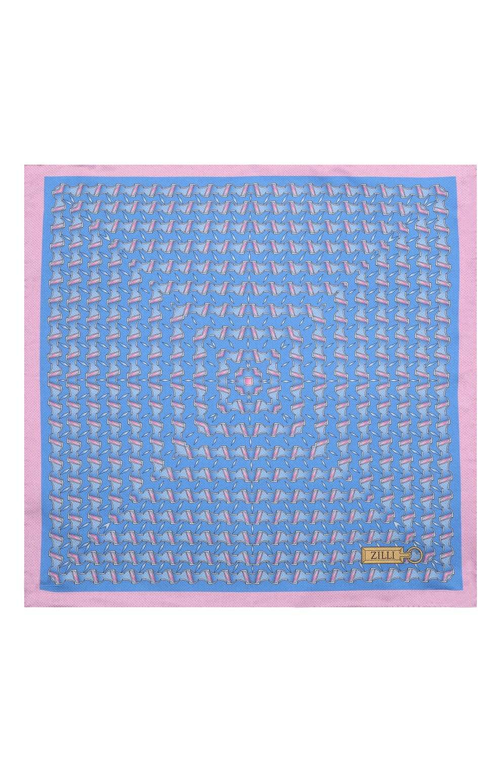 Мужской шелковый платок ZILLI синего цвета по цене 8640 руб., арт. 51615/HANDKERCHIEF | Фото 3 Мужской шелковый платок ZILLI синего цвета, арт. 51615/HANDKERCHIEF | Фото 3
