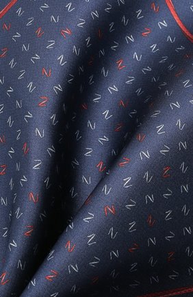 Мужской шелковый платок ZILLI темно-синего цвета по цене 7830 руб., арт. 51609/HANDKERCHIEF | Фото 2 Мужской шелковый платок ZILLI темно-синего цвета, арт. 51609/HANDKERCHIEF | Фото 2