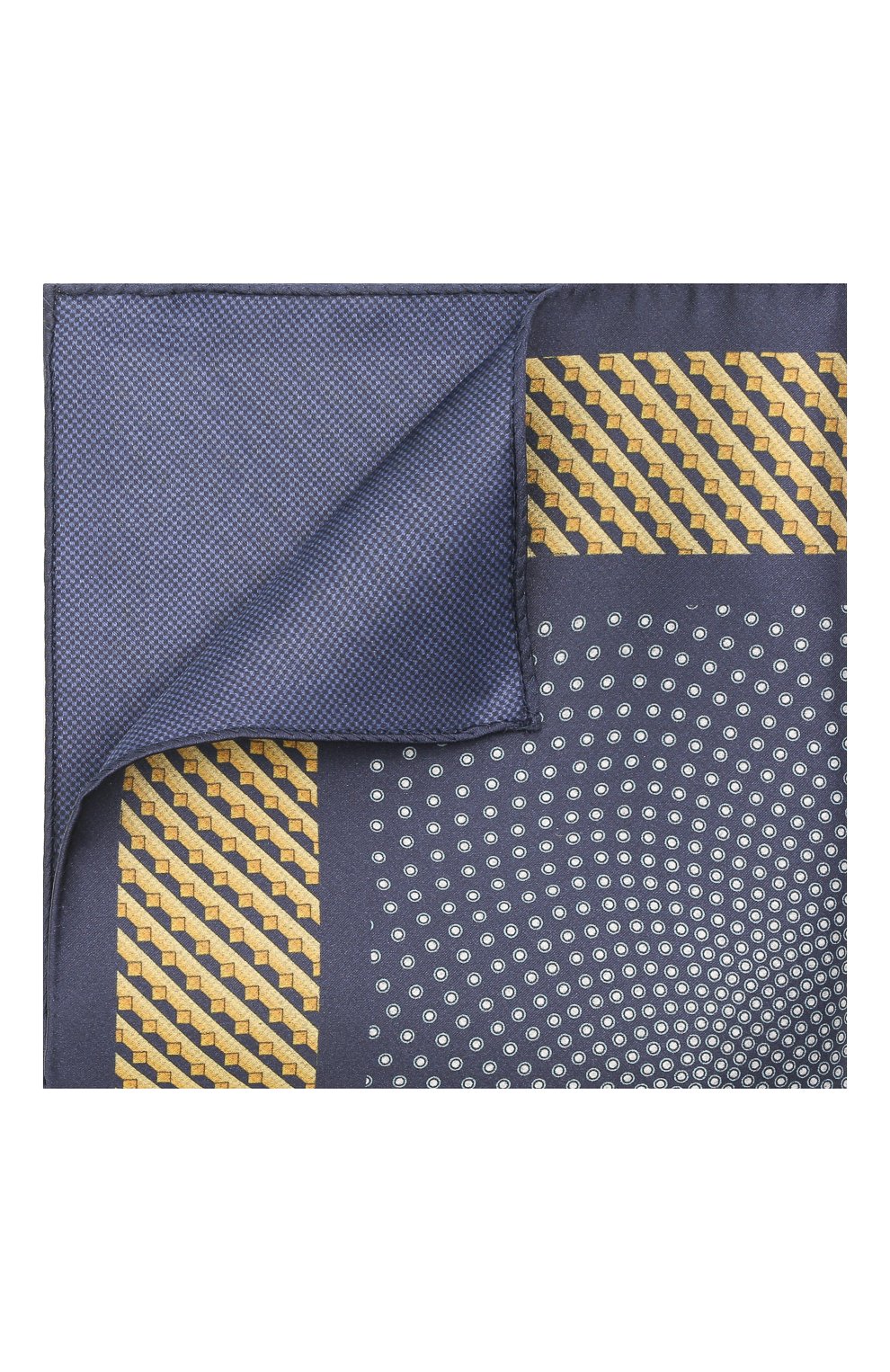 Мужской шелковый платок ZILLI синего цвета, арт. 51606/HANDKERCHIEF | Фото 1