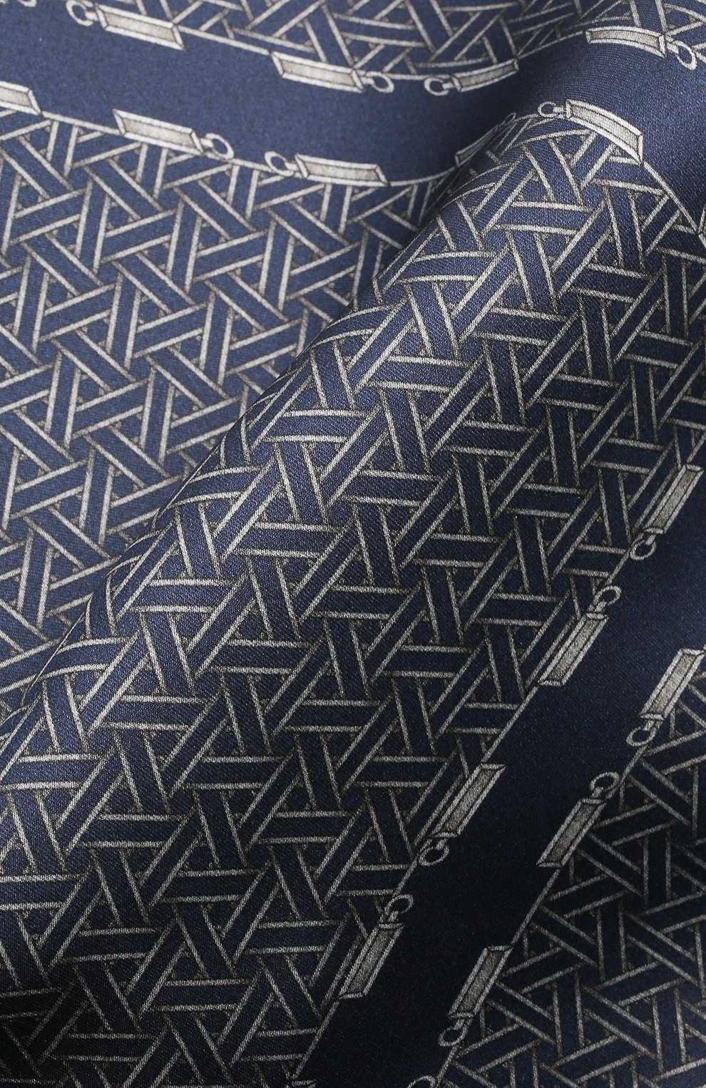 Мужской шелковый платок ZILLI синего цвета по цене 8640 руб., арт. 51603/HANDKERCHIEF | Фото 2 Мужской шелковый платок ZILLI синего цвета, арт. 51603/HANDKERCHIEF | Фото 2