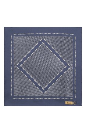 Мужской шелковый платок ZILLI синего цвета по цене 8640 руб., арт. 51603/HANDKERCHIEF | Фото 3 Мужской шелковый платок ZILLI синего цвета, арт. 51603/HANDKERCHIEF | Фото 3