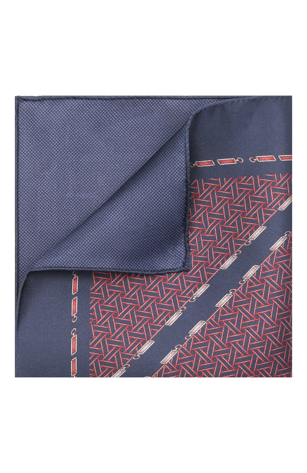 Мужской шелковый платок ZILLI синего цвета, арт. 51603/HANDKERCHIEF | Фото 1