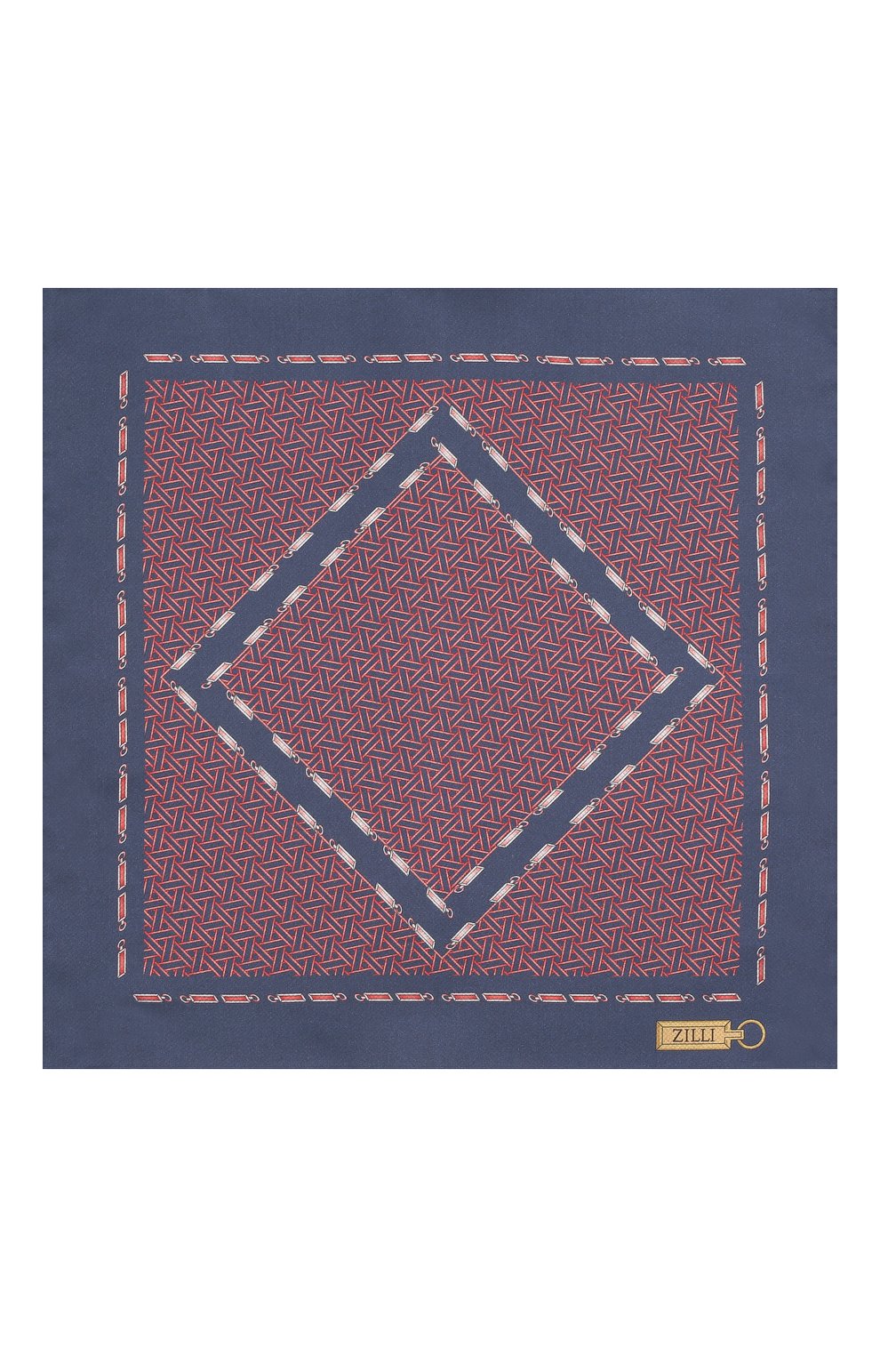 Мужской шелковый платок ZILLI синего цвета по цене 8640 руб., арт. 51603/HANDKERCHIEF | Фото 3 Мужской шелковый платок ZILLI синего цвета, арт. 51603/HANDKERCHIEF | Фото 3