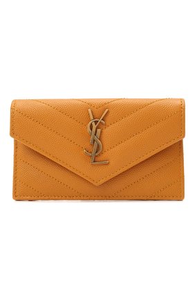 Женские кожаное портмоне SAINT LAURENT желтого цвета по цене 28550 руб., арт. 612808/B0W07 | Фото 1 Женские кожаное портмоне SAINT LAURENT желтого цвета, арт. 612808/B0W07 | Фото 1