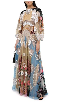 Женское платье VALENTINO разноцветного цвета по цене 2125000 руб., арт. VB3VDBR01ED | Фото 2 Женское платье VALENTINO разноцветного цвета, арт. VB3VDBR01ED | Фото 2