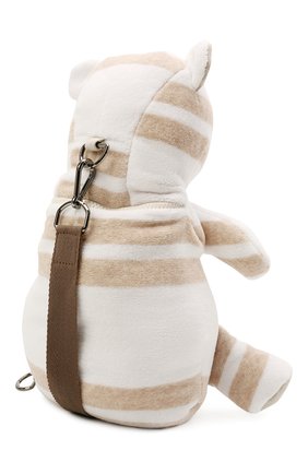 Детская хлопковый рюкзак-игрушка BRUNELLO CUCINELLI бежевого цвета, арт. BB917L020 | Фото 2 (Материал: Текстиль)