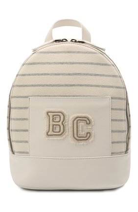 Детская хлопковый рюкзак BRUNELLO CUCINELLI белого цвета по цене 91950 руб., арт. BH986B004 | Фото 1 Детская хлопковый рюкзак BRUNELLO CUCINELLI белого цвета, арт. BH986B004 | Фото 1