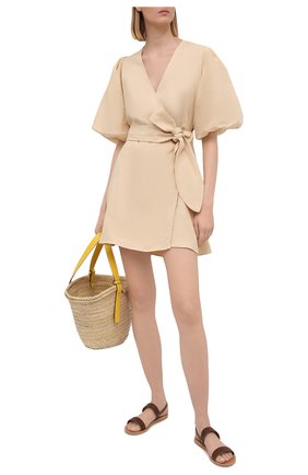 Женское льняное платье FAITHFULL THE BRAND бежевого цвета по цене 30900 руб., арт. FF1685-PSD | Фото 2 Женское льняное платье FAITHFULL THE BRAND бежевого цвета, арт. FF1685-PSD | Фото 2