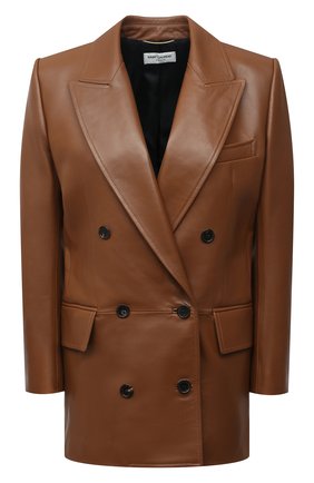 Женский кожаный жакет SAINT LAURENT коричневого цвета по цене 499500 руб., арт. 648323/Y50A2 | Фото 1 Женский кожаный жакет SAINT LAURENT коричневого цвета, арт. 648323/Y50A2 | Фото 1