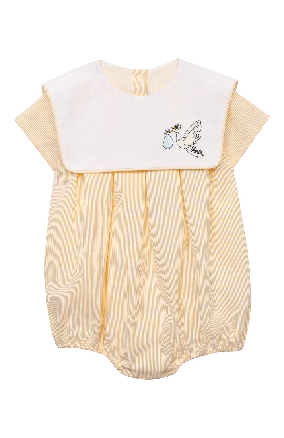 Детское хлопковое боди FENDI желтого цвета, арт. BUL055/AEYK/1M-9M | Фото 1