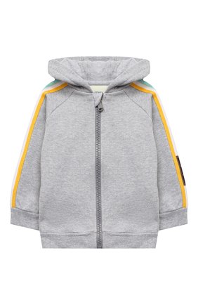 Детский хлопковая толстовка FENDI серого цвета по цене 23450 руб., арт. BUH027/5V0/12M-24M | Фото 1 Детский хлопковая толстовка FENDI серого цвета, арт. BUH027/5V0/12M-24M | Фото 1