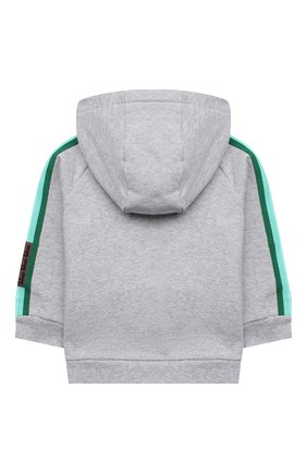 Детский хлопковая толстовка FENDI серого цвета по цене 23450 руб., арт. BUH027/5V0/12M-24M | Фото 2 Детский хлопковая толстовка FENDI серого цвета, арт. BUH027/5V0/12M-24M | Фото 2