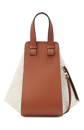 Женская сумка hammock small LOEWE светло-коричневого цвета по цене 177500 руб., арт. A538S35X29 | Фото 1 Женская сумка hammock small LOEWE светло-коричневого цвета, арт. A538S35X29 | Фото 1