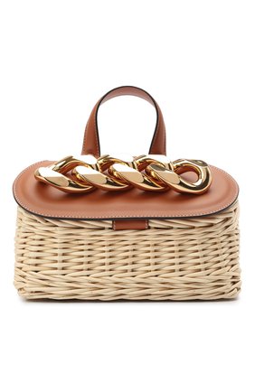 Женская сумка chain lid basket small JW ANDERSON бежевого цвета по цене 121500 руб., арт. HB0321 PG0444 | Фото 1 Женская сумка chain lid basket small JW ANDERSON бежевого цвета, арт. HB0321 PG0444 | Фото 1