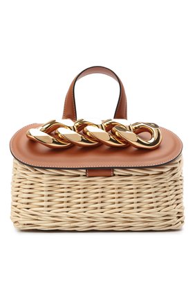 Женская сумка chain lid basket small JW ANDERSON бежевого цвета по цене 156500 руб., арт. HB0321 PG0444 | Фото 1
