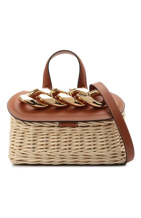Женская сумка chain lid basket small JW ANDERSON бежевого цвета по цене 156500 руб., арт. HB0321 PG0444 | Фото 5 Женская сумка chain lid basket small JW ANDERSON бежевого цвета, арт. HB0321 PG0444 | Фото 5 (Сумки-технические: Сумки через плечо, Сумки top-handle; Материал: Натуральная кожа; Ремень/цепочка: На ремешке; Размер: small)