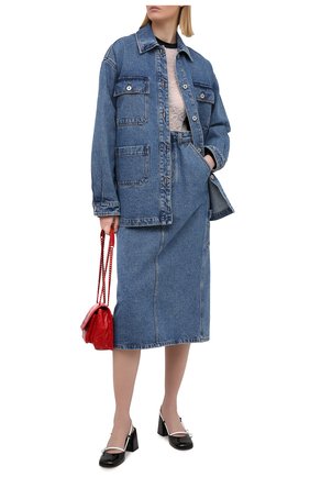 Женский топ MIU MIU белого цвета по цене 75000 руб., арт. MJL726-2W0-F0009 | Фото 2 Женский топ MIU MIU белого цвета, арт. MJL726-2W0-F0009 | Фото 2