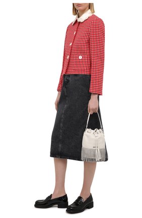 Женские кожаные пенни-лоферы MIU MIU черного цвета по цене 62000 руб., арт. 5D206D-6OR-F0002-040 | Фото 2 Женские кожаные пенни-лоферы MIU MIU черного цвета, арт. 5D206D-6OR-F0002-040 | Фото 2