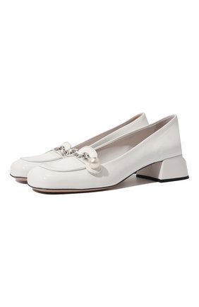 Женские кожаные туфли MIU MIU белого цвета по цене 62000 руб., арт. 5D480D-6OR-F0009-035 | Фото 1 Женские кожаные туфли MIU MIU белого цвета, арт. 5D480D-6OR-F0009-035 | Фото 1