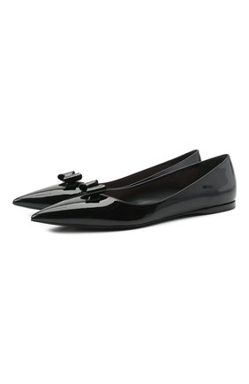 Женские кожаные балетки MIU MIU черного цвета по цене 56000 руб., арт. 5F465D-XUW-F0002-005 | Фото 1 Женские кожаные балетки MIU MIU черного цвета, арт. 5F465D-XUW-F0002-005 | Фото 1