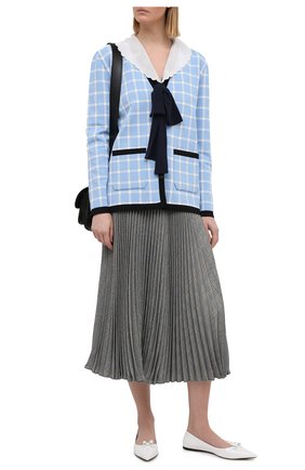 Женские кожаные балетки MIU MIU белого цвета по цене 56000 руб., арт. 5F465D-XUW-F0009-005 | Фото 2 Женские кожаные балетки MIU MIU белого цвета, арт. 5F465D-XUW-F0009-005 | Фото 2
