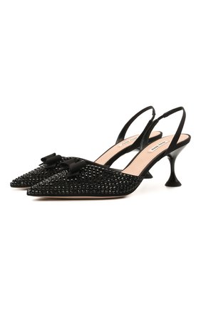 Женские туфли MIU MIU черного цвета по цене 85000 руб., арт. 5I459D-049-F0002-065 | Фото 1 Женские туфли MIU MIU черного цвета, арт. 5I459D-049-F0002-065 | Фото 1