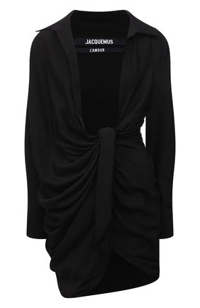 Женское платье из вискозы JACQUEMUS черного цвета по цене 51500 руб., арт. 211DR09/102990 | Фото 1 Женское платье из вискозы JACQUEMUS черного цвета, арт. 211DR09/102990 | Фото 1